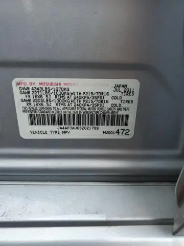 2011 MITSUBISHI OUTLANDER SPORT ES