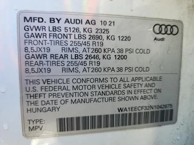 2022 AUDI Q3 PREMIUM PLUS S LINE 45  