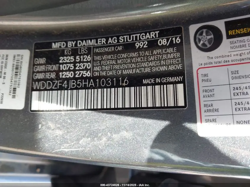 2017 MERCEDES-BENZ E 300  