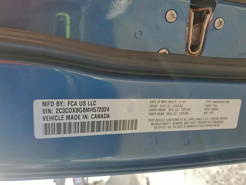 2021 DODGE CHARGER SXT  