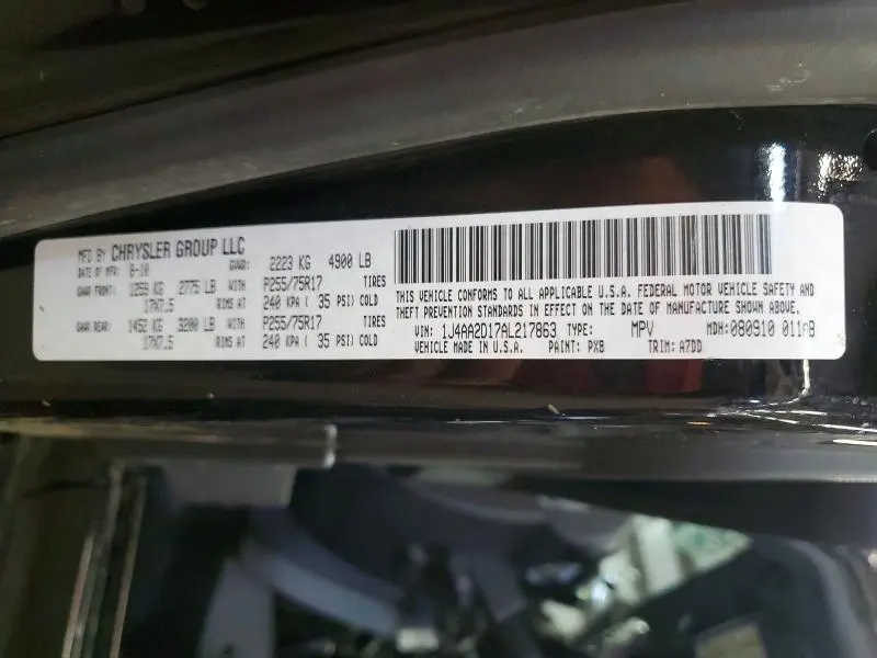 2010 JEEP WRANGLER SPORT  