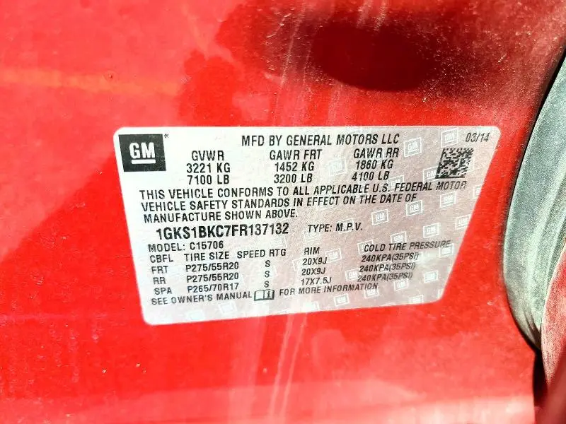 2015 GMC YUKON SLT  