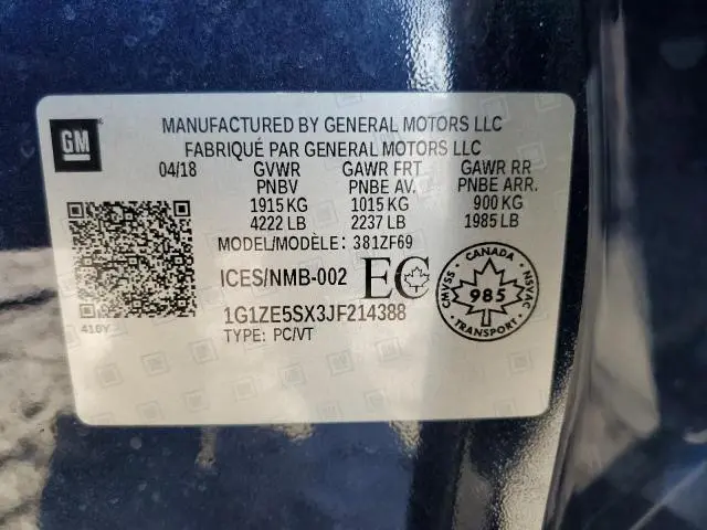 2018 CHEVROLET MALIBU PREMIER  