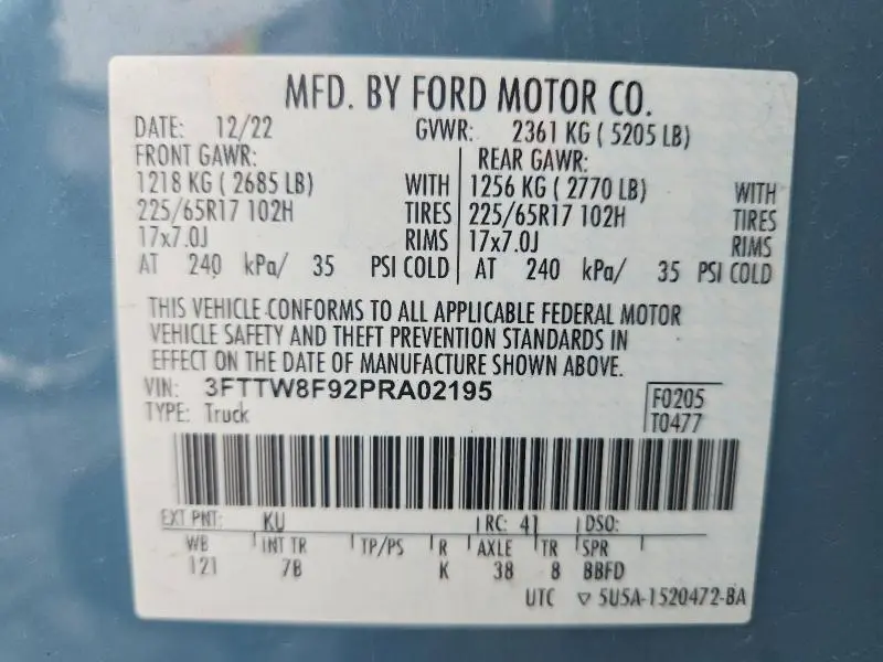 2023 FORD MAVERICK XL  
