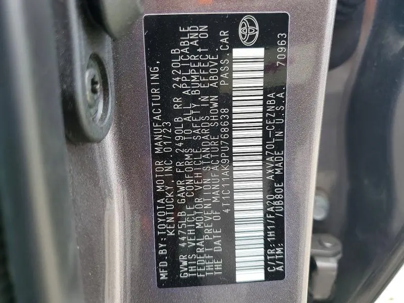 2023 TOYOTA CAMRY LE  