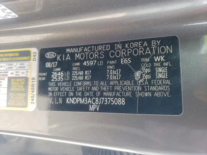 2018 KIA SPORTAGE LX  