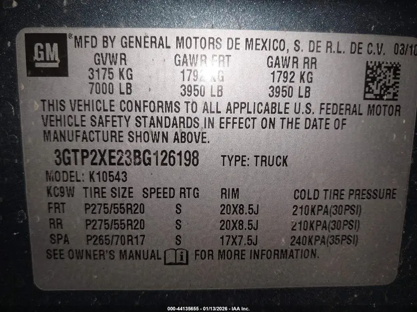 2011 GMC SIERRA 1500 DENALI