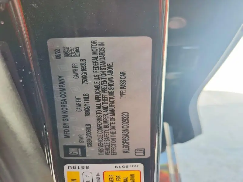 2022 CHEVROLET SPARK 2LT  
