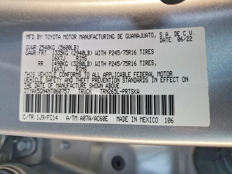 2022 TOYOTA TACOMA DOUBLE CAB  