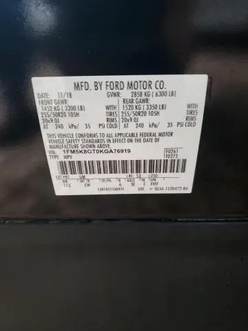 2019 FORD EXPLORER SPORT  