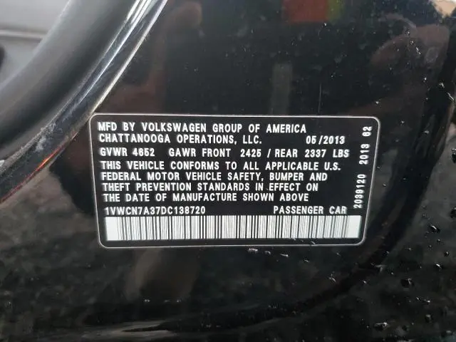 2013 VOLKSWAGEN PASSAT SEL  