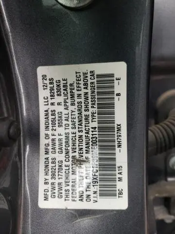 2021 HONDA CIVIC EX  
