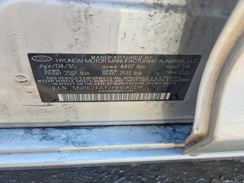 2017 HYUNDAI SONATA SE  