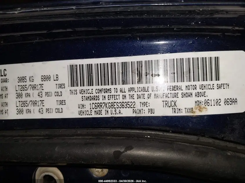 2014 RAM 1500 TRADESMAN