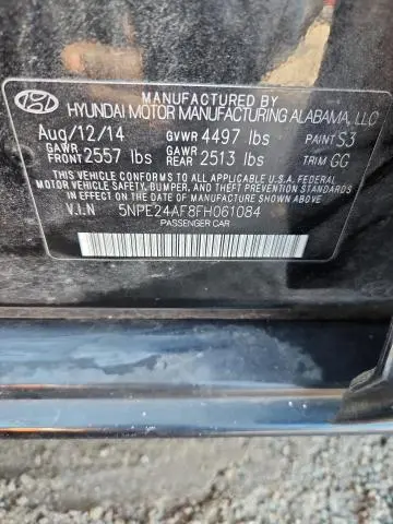 2015 HYUNDAI SONATA SE  