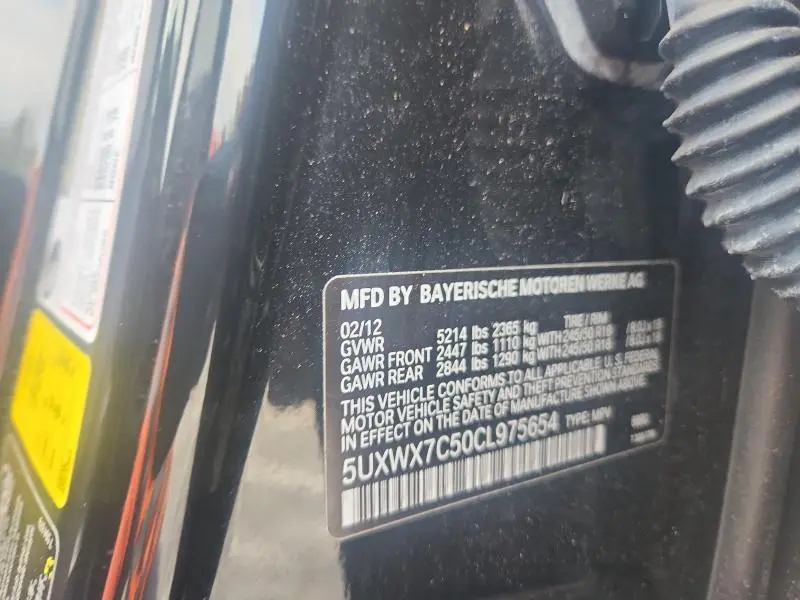 2012 BMW X3 XDRIVE35I  