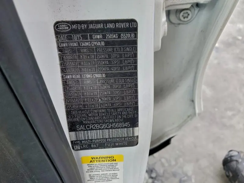 2016 LAND ROVER DISCOVERY SPORT HSE  