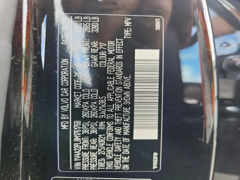 2021 VOLVO XC90 T6 INSCRIPTION  