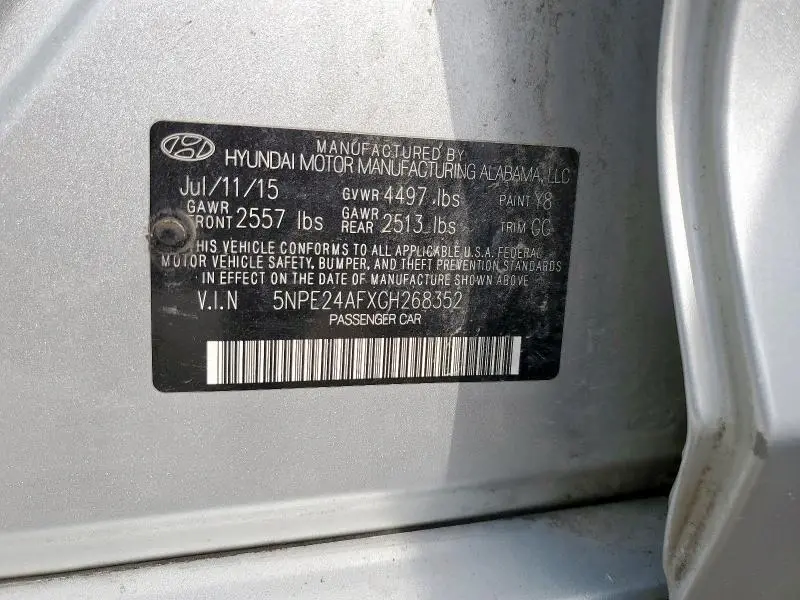 2016 HYUNDAI SONATA   