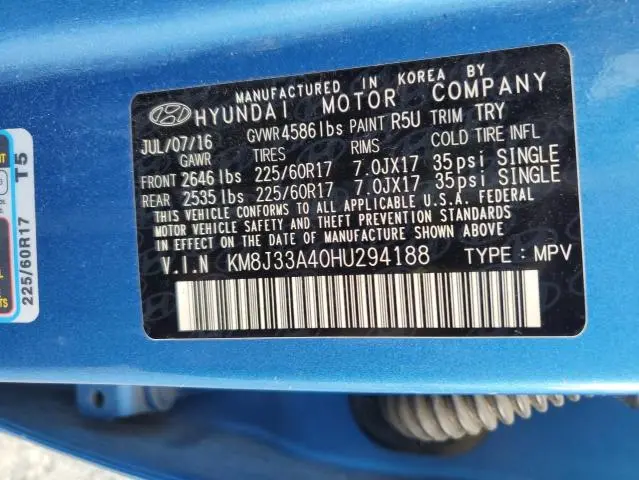 2017 HYUNDAI TUCSON LIMITED  