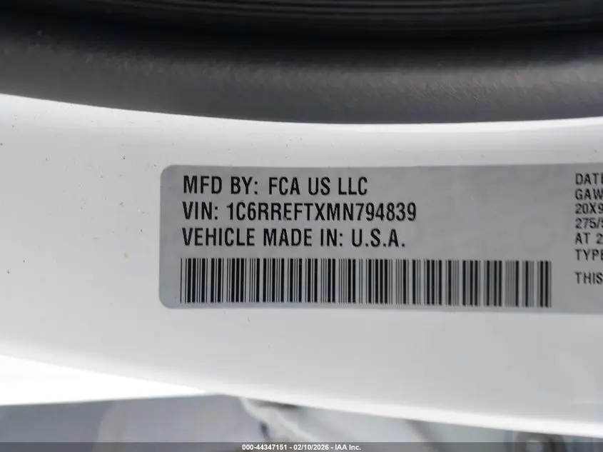 2021 RAM 1500 BIG HORN  4X2 5'7 BOX