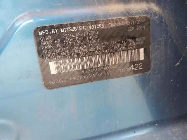 2014 MITSUBISHI MIRAGE ES  