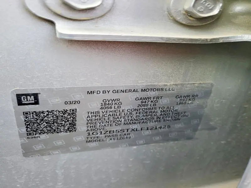 2020 CHEVROLET MALIBU LS  