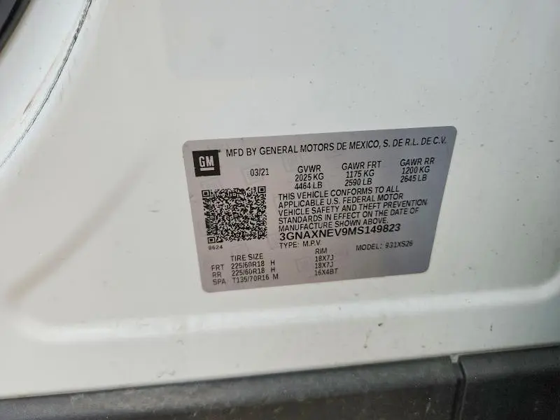 2021 CHEVROLET EQUINOX PREMIER  