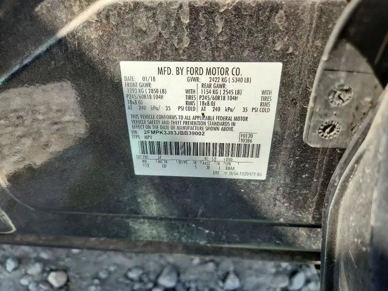 2018 FORD EDGE SEL  