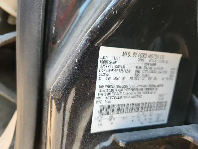 2012 FORD F250 SUPER DUTY  