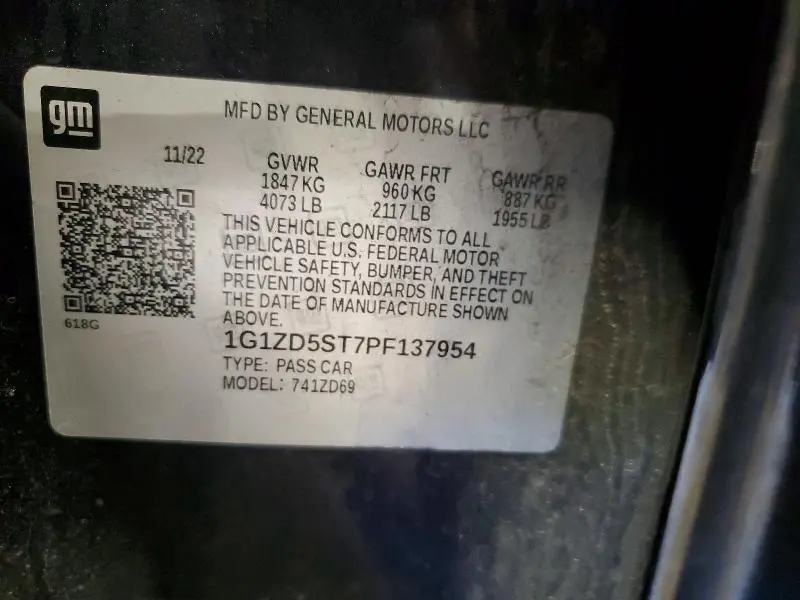 2023 CHEVROLET MALIBU LT  