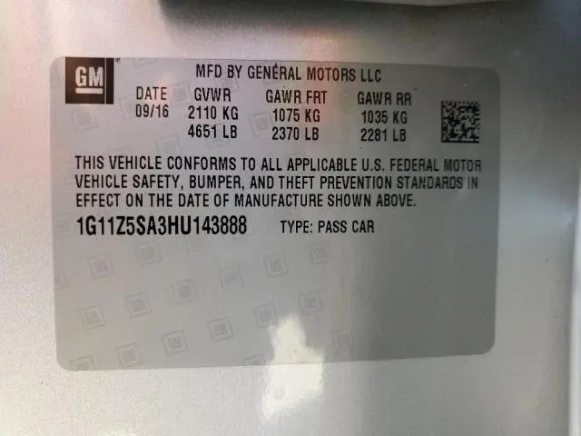 2017 CHEVROLET IMPALA LS  