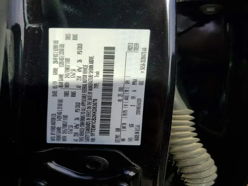 2019 FORD F150 SUPERCREW  
