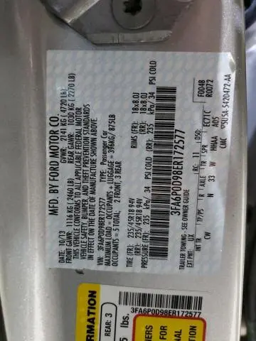 2014 FORD FUSION TITANIUM  