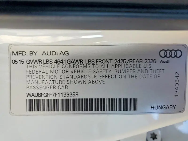2015 AUDI A3 PREMIUM  
