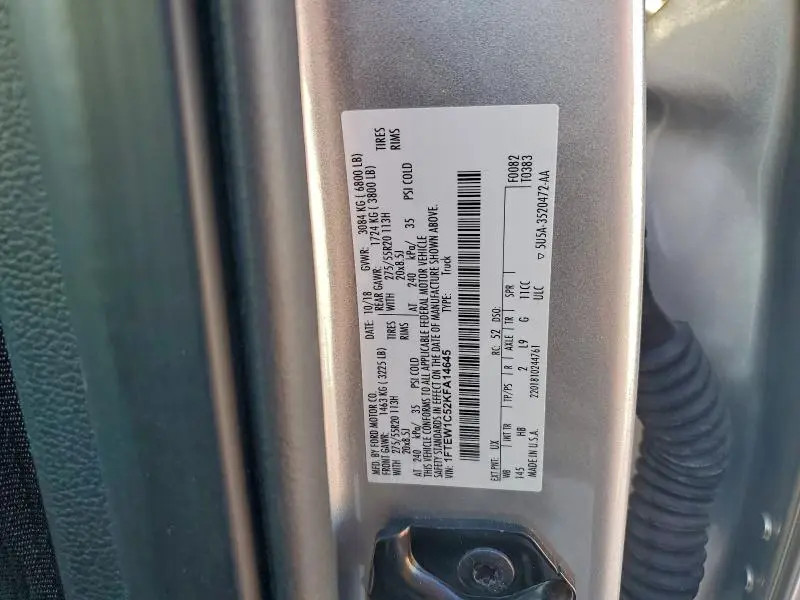 2019 FORD F150 SUPERCREW  