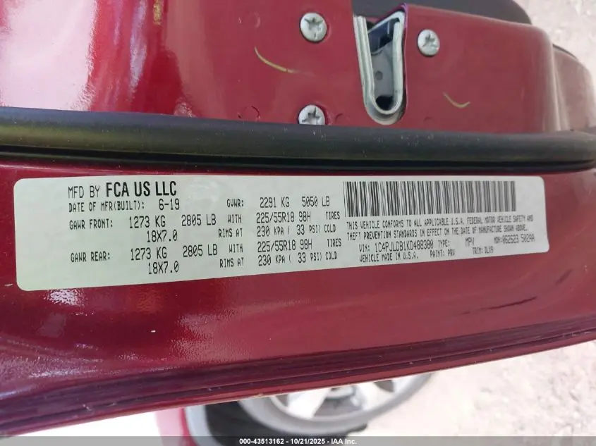 2019 JEEP CHEROKEE LIMITED FWD