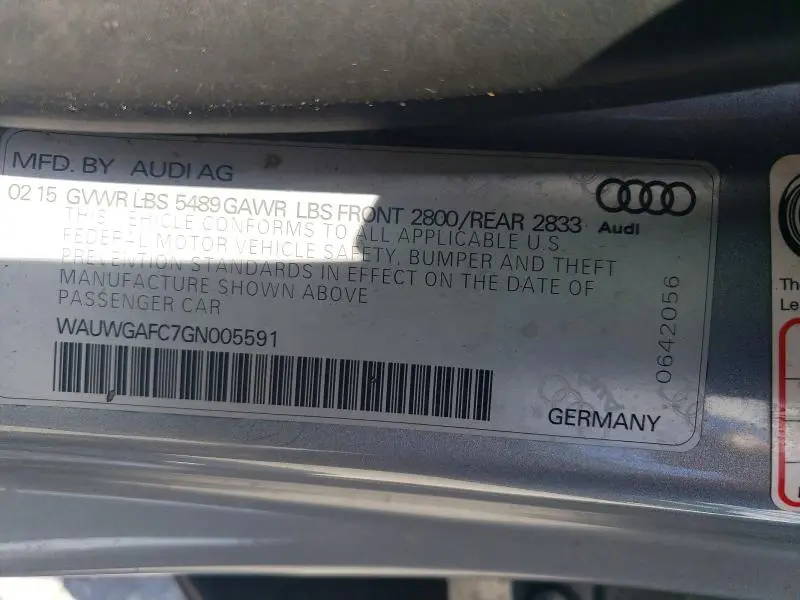 2016 AUDI A7 PREMIUM PLUS  