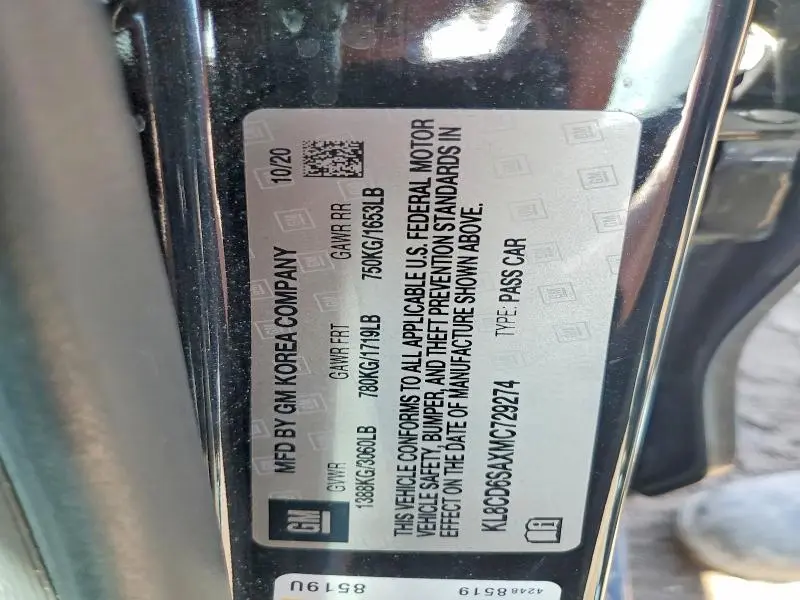 2021 CHEVROLET SPARK 1LT  