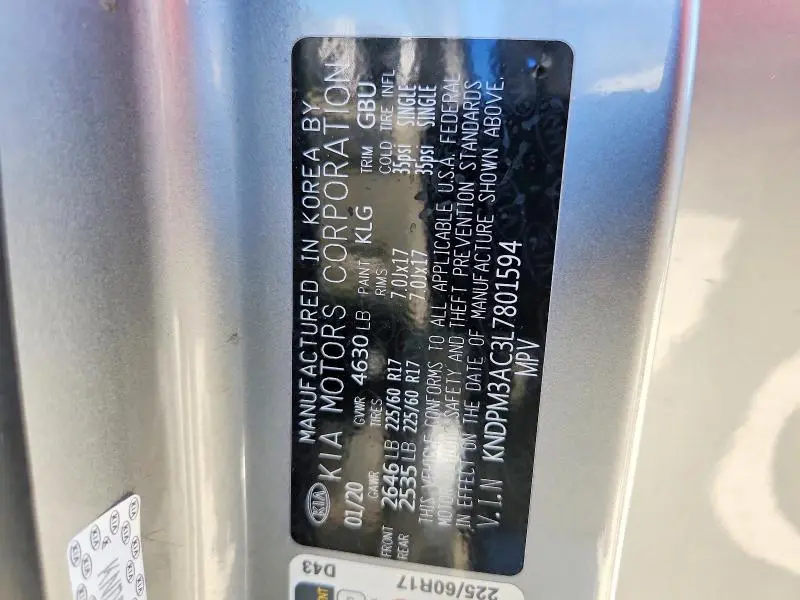 2020 KIA SPORTAGE LX  