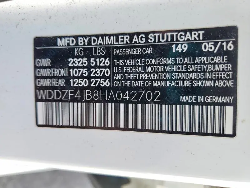 2017 MERCEDES-BENZ E 300  