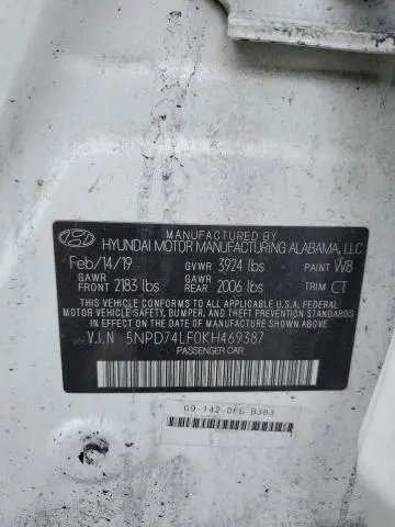 2019 HYUNDAI ELANTRA SE  