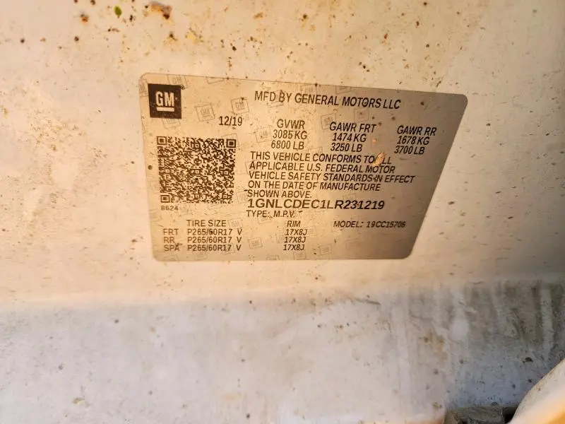 2020 CHEVROLET TAHOE POLICE  