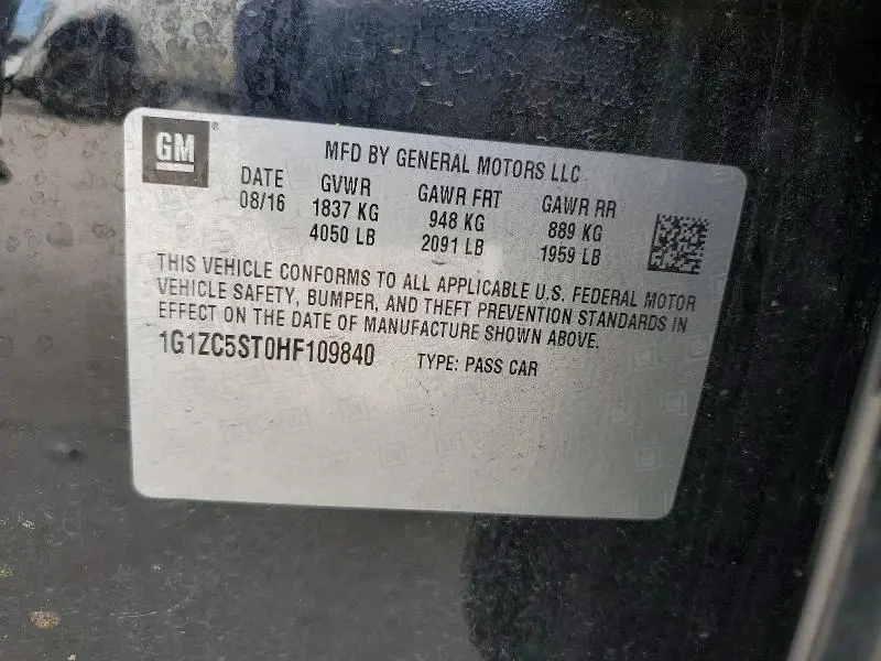 2017 CHEVROLET MALIBU LS  