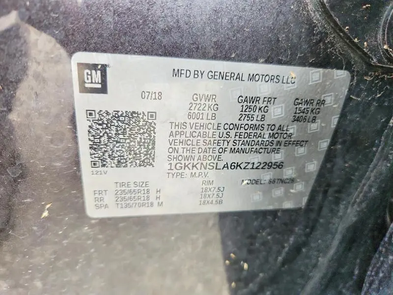 2019 GMC ACADIA SLE  