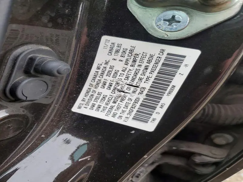 2013 HONDA CIVIC EXL  