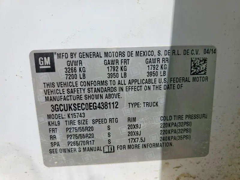 2014 CHEVROLET SILVERADO K1500 LTZ  