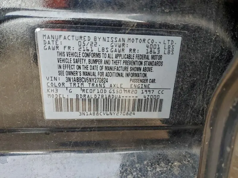 2022 NISSAN SENTRA SV  