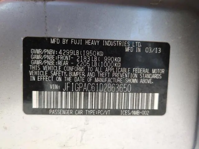 2013 SUBARU IMPREZA PREMIUM  
