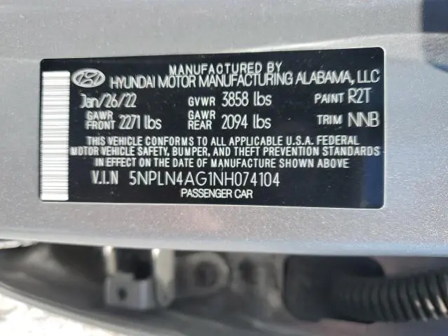 2022 HYUNDAI ELANTRA SEL  